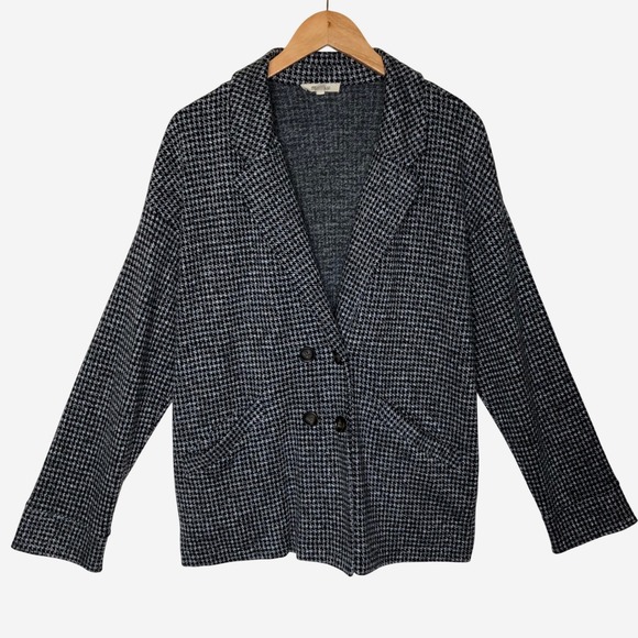 Madewell Houndstooth Blazer Jacket Career Casual Business Medium Academia - Picture 1 of 15